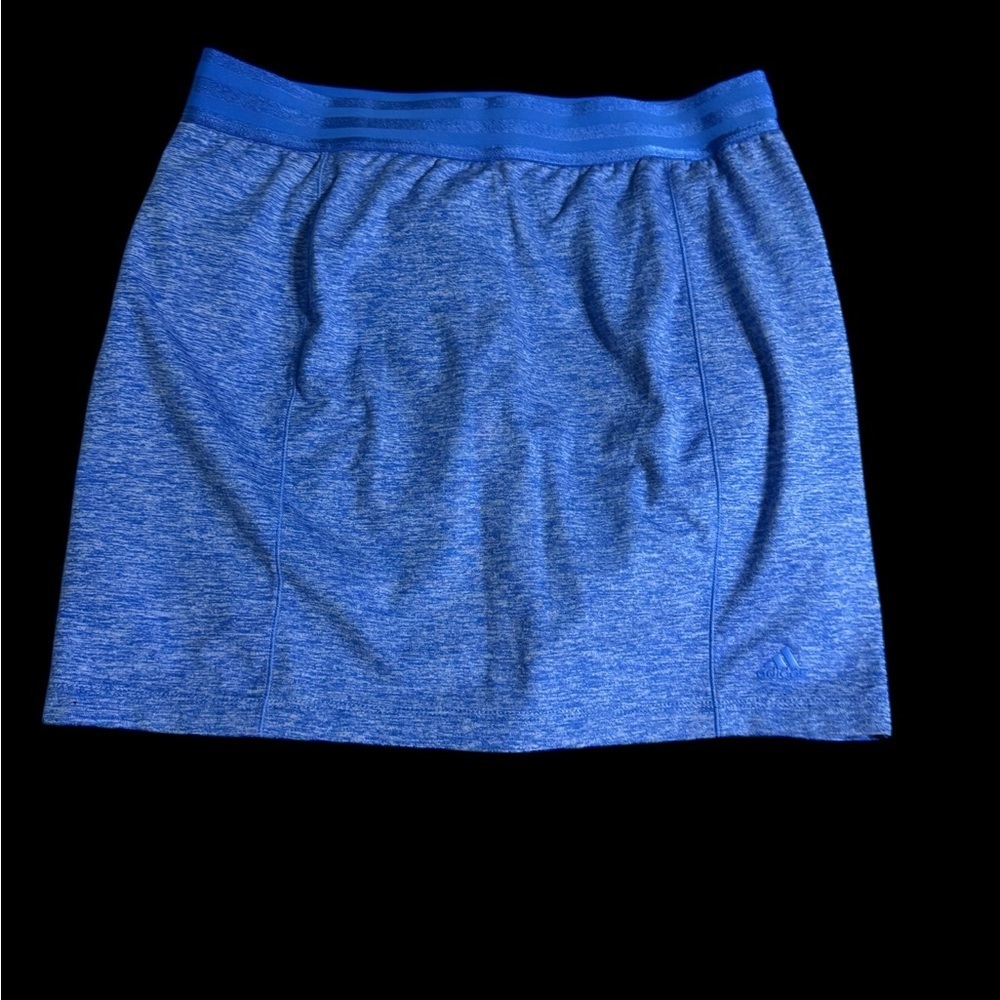 Adidas Women's Heathered Blue Mini Skirt with built in shorts.